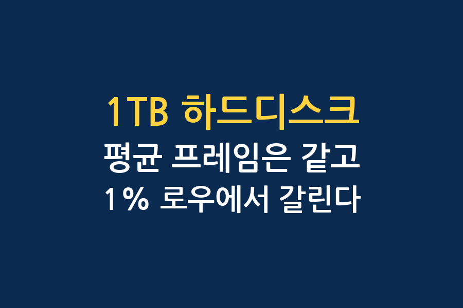 1TB 하드디스크, 지금 살 이유가 남았나 — 채널 2곳 결론 대조