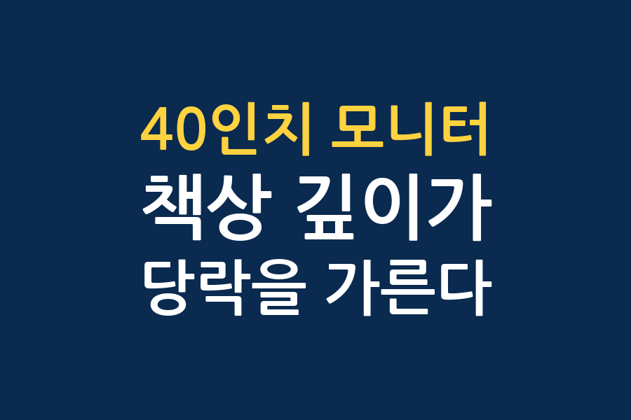 40인치 이상 대형 모니터, 두 채널 결론 대조